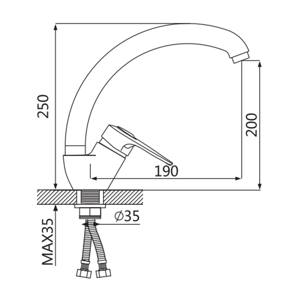 Смеситель для кухни Oute T31 T3113B
