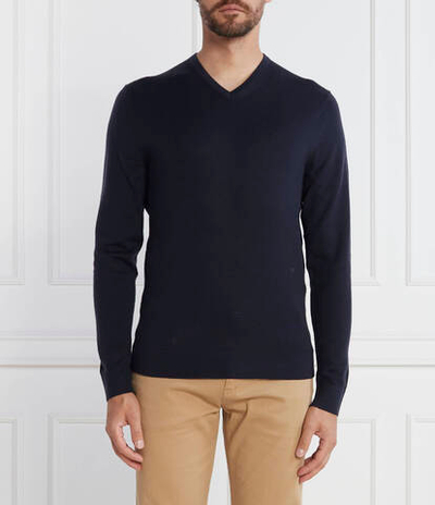 Wełniany свитер SUPERIOR Calvin Klein - темно-синий(K10K110423)