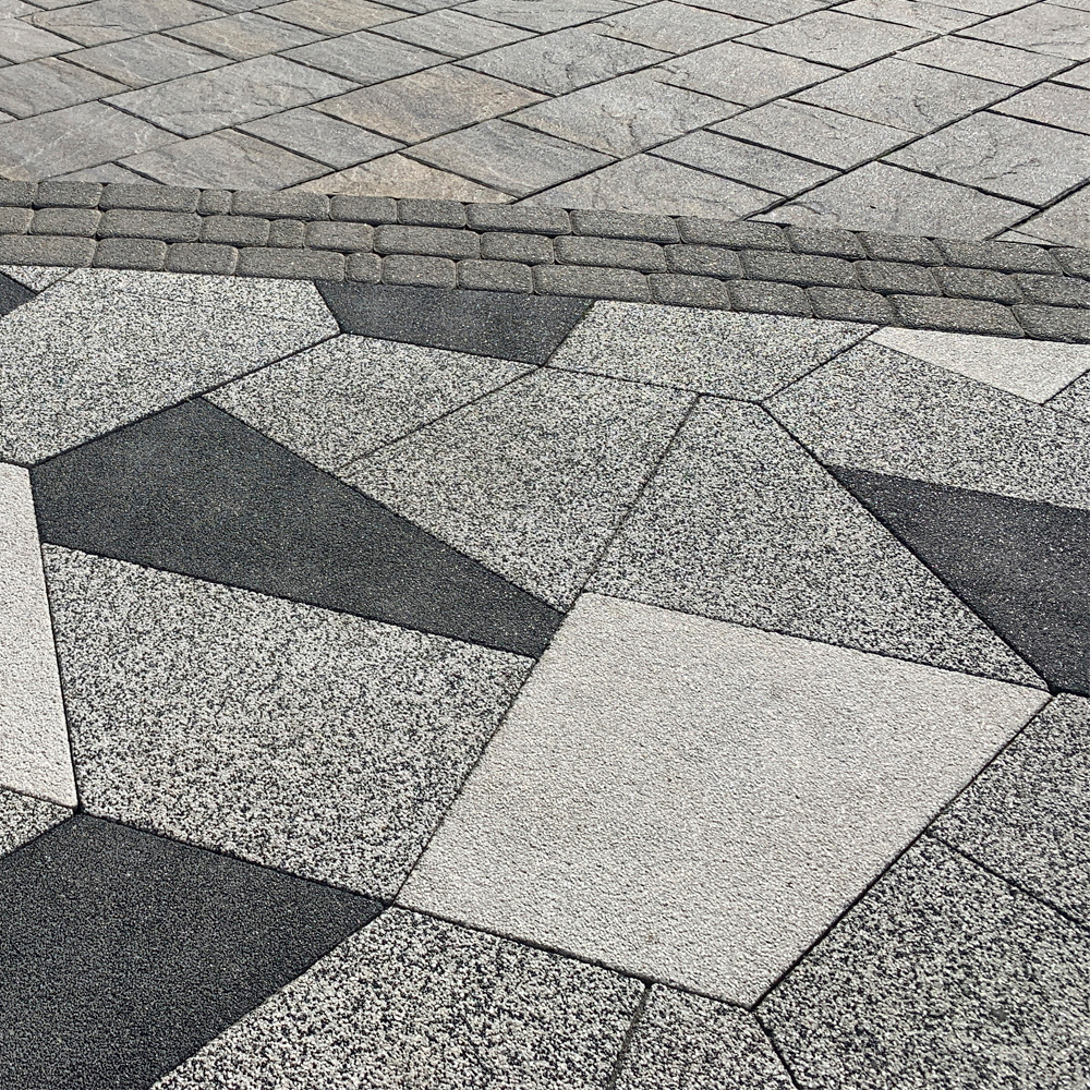 Тротуарная плитка ОРИГАМИ - Стоунмикс Белый, комплект из 6 видов плит