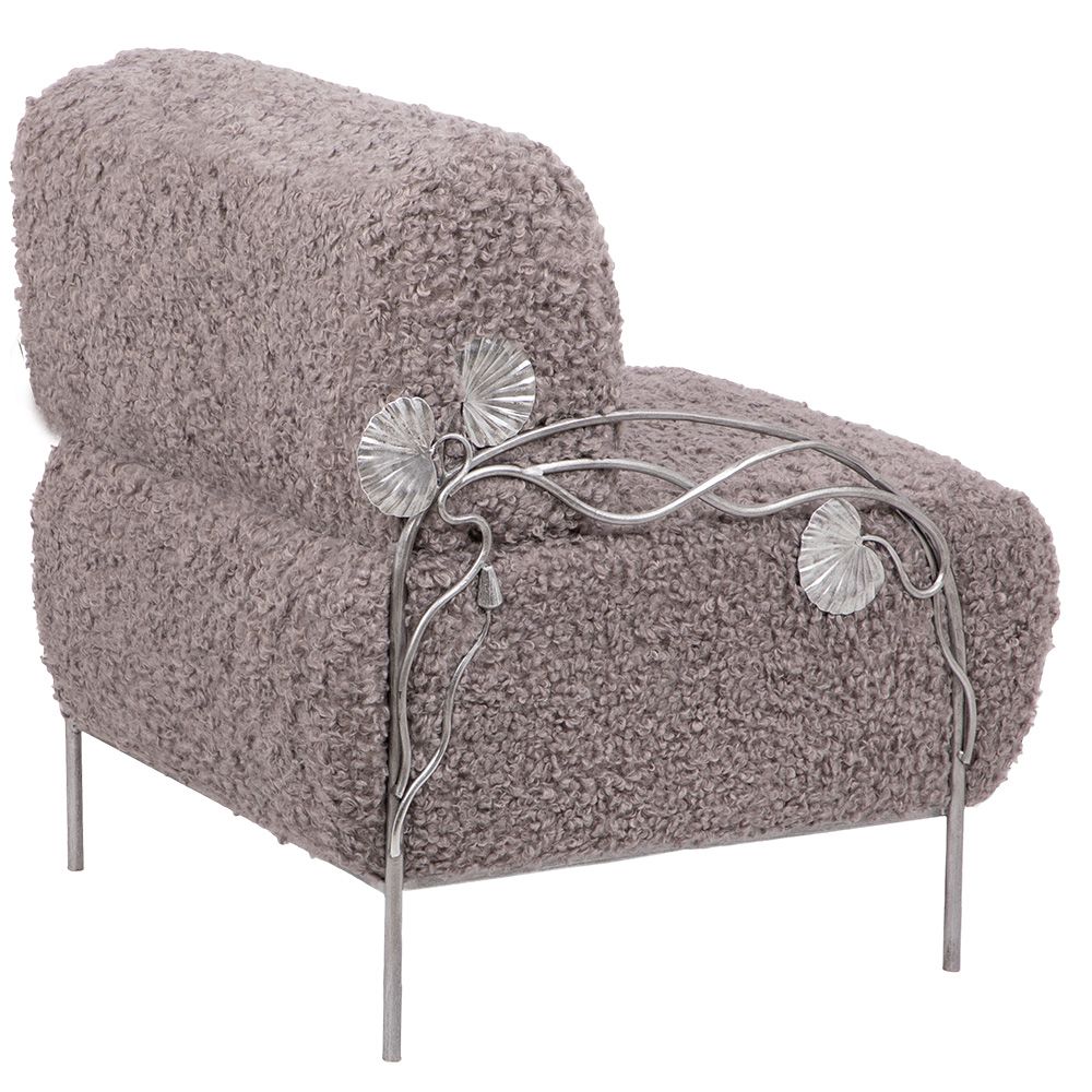 Кресло Нимфея Серый Античное серебро