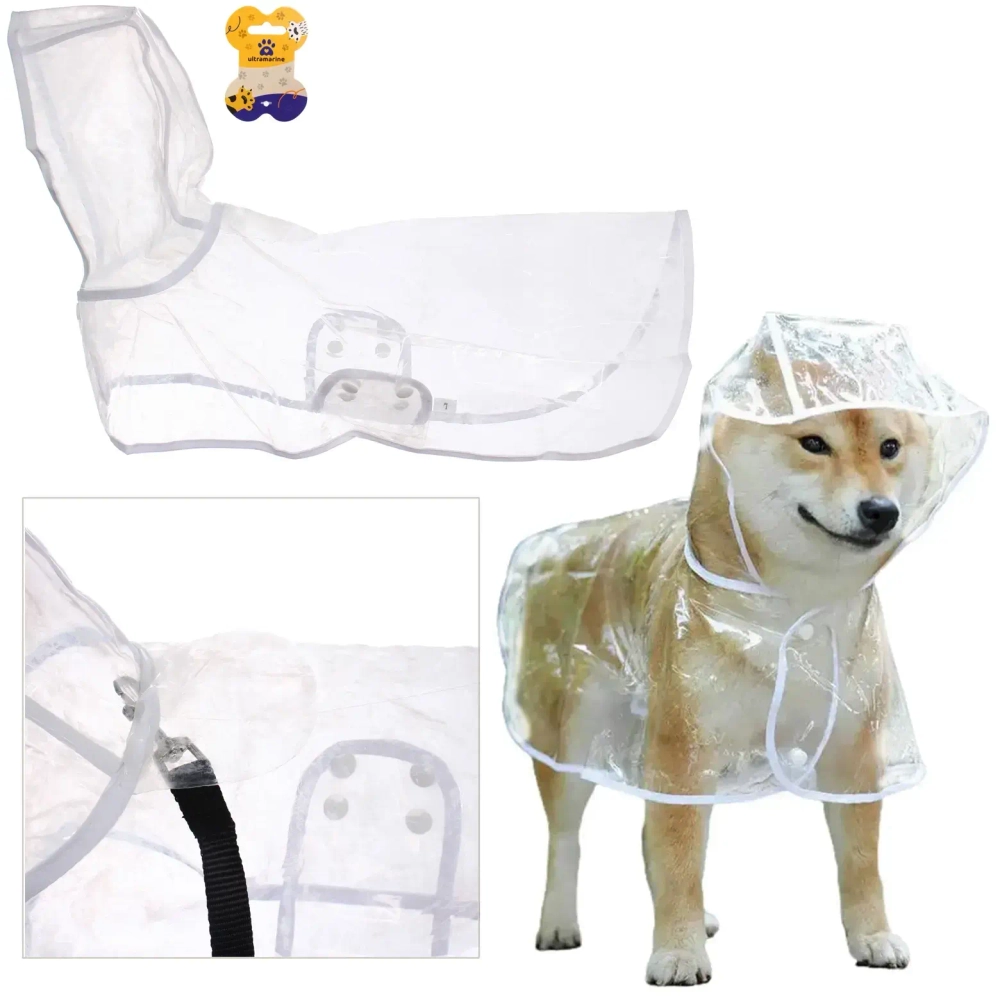 Дождевик для мелких пород собак «KOMFORT», прозрачный, р L