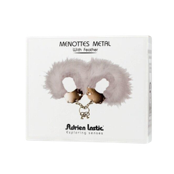 Наручники из металла с перьями Menottes Metal