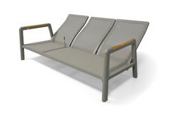 "Бари" диван 3-местный, каркас алюминий, цвет светло-серый