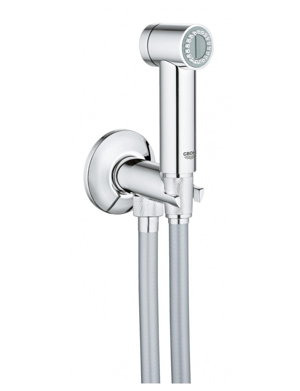 Grohe Sena Душевой набор с гигиеническим душем и вентилем, душевой шланг Silverflex 26332000 1250 мм