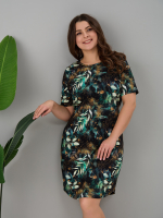 Платье Пв-137/изумрудный-листьяфэнтези