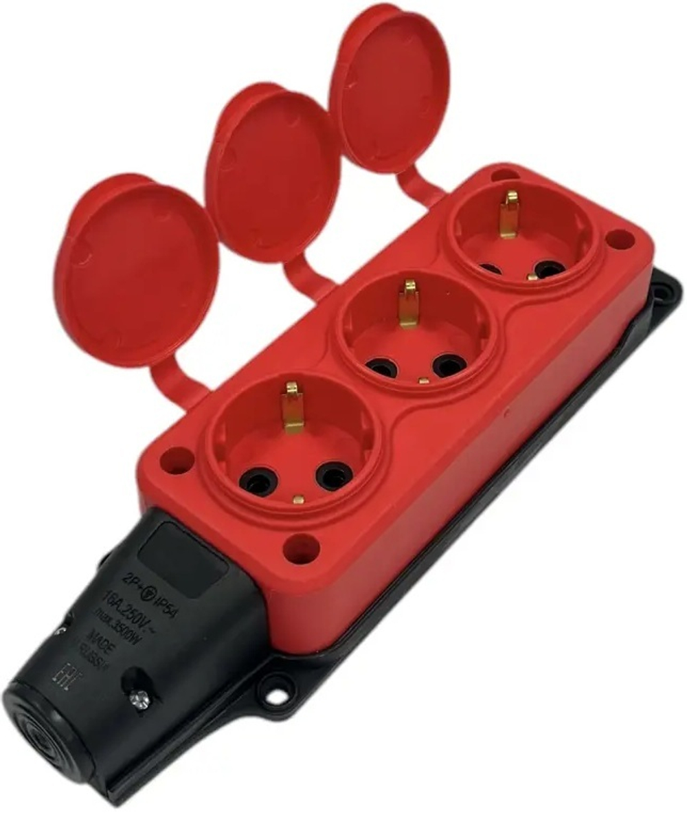 Удлинитель силовой iTOK i-CONNECT-COLOR-SUR-KG-315-3-54-20-RED
