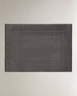 ZARA HOME ХЛОПКОВЫЙ НЕСКОЛЬЗЯЩИЙ КОВРИК ДЛЯ ВАННОЙ, ТЕМНО-СЕРЫЙ