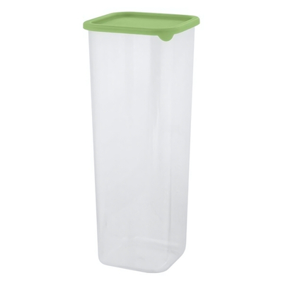 Банка для сыпучих продуктов Sugar&Spice Vanilla квадратная 1,9л, с гибкой крышкой фисташка