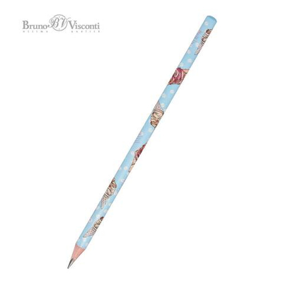 Карандаш ч/г НВ "HappyGraphix. Мороженое. Сахарный рожок" (Bruno Visconti)