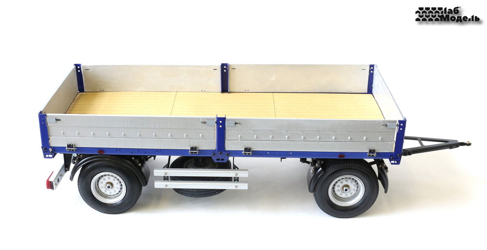 Trailer 2-axle flatbed Euro Scale 1/14