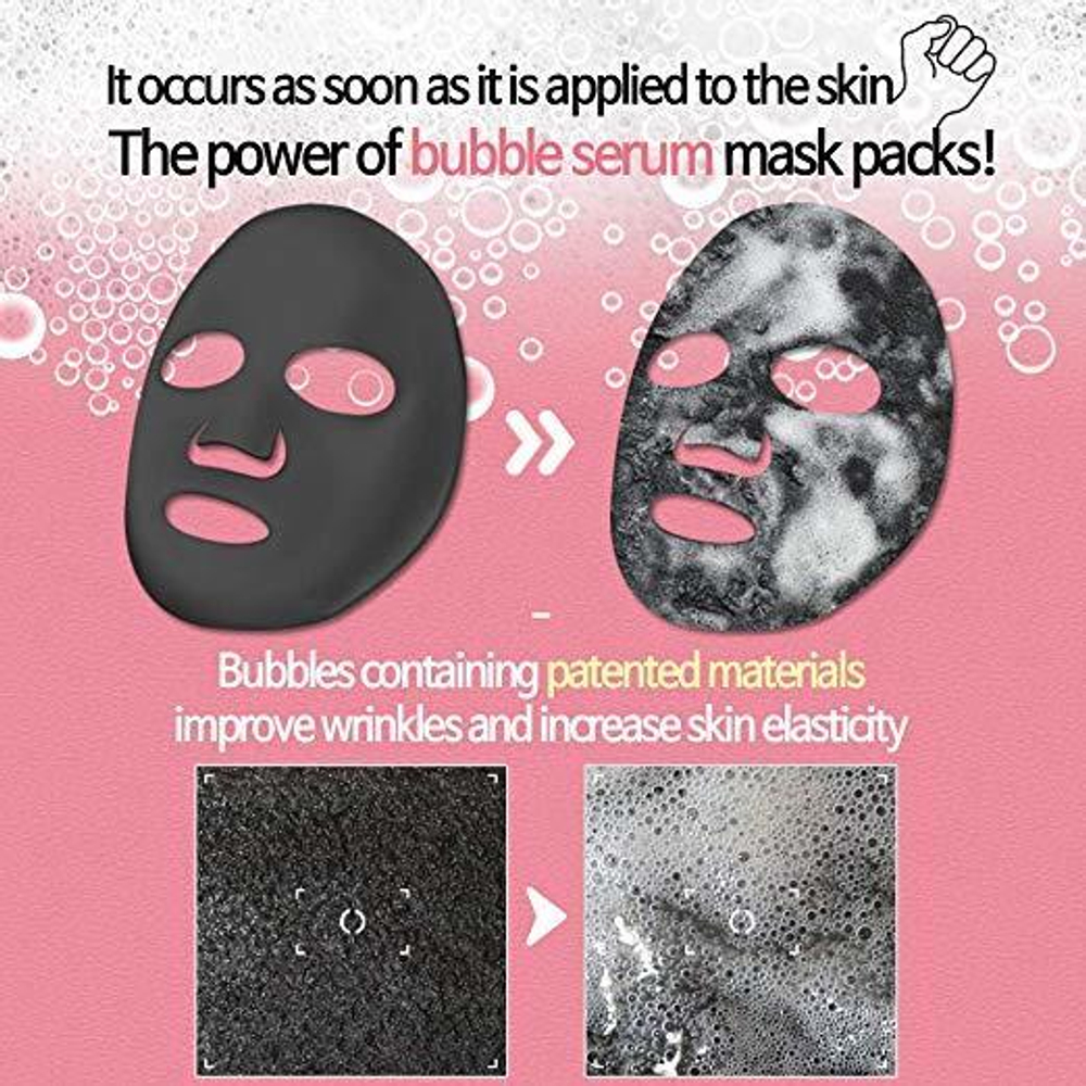 Elizavecca Witch Piggy Hell Pore Black Solution Bubble Serum Mask Pack кислородная маска-серум для лица от черных точек