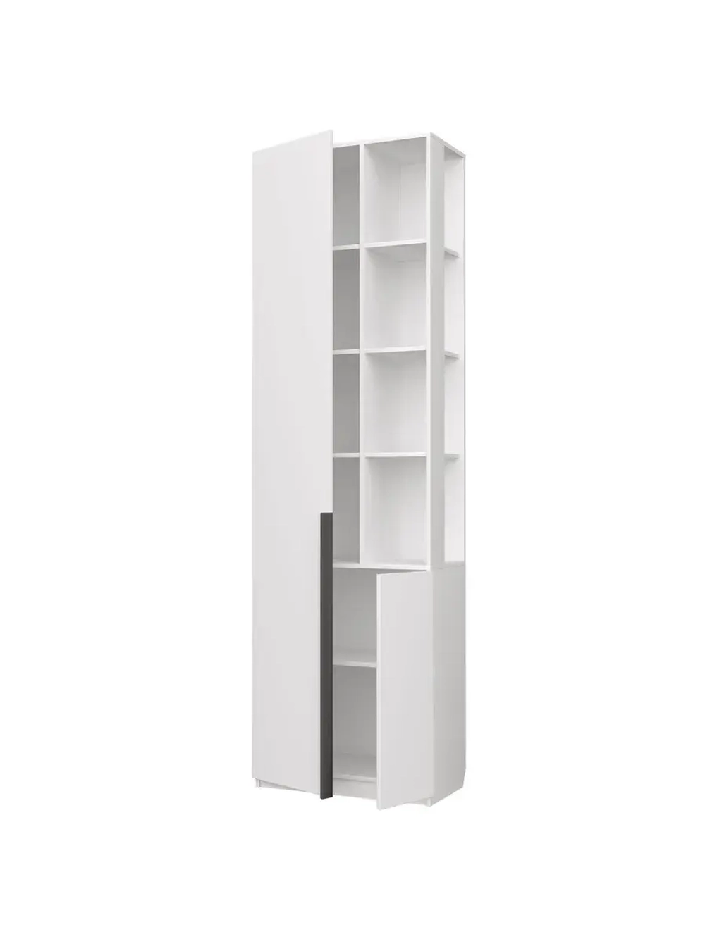 Шкаф-пенал Чарли 5;2 левый белое сияние