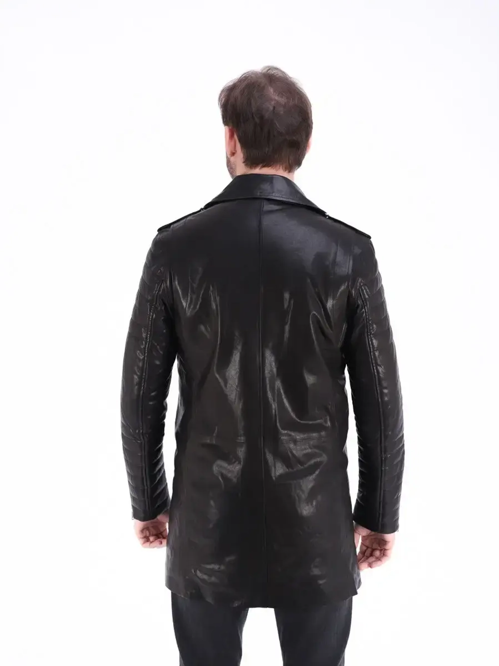 Плащ мужской кожаный, куртка мужская
