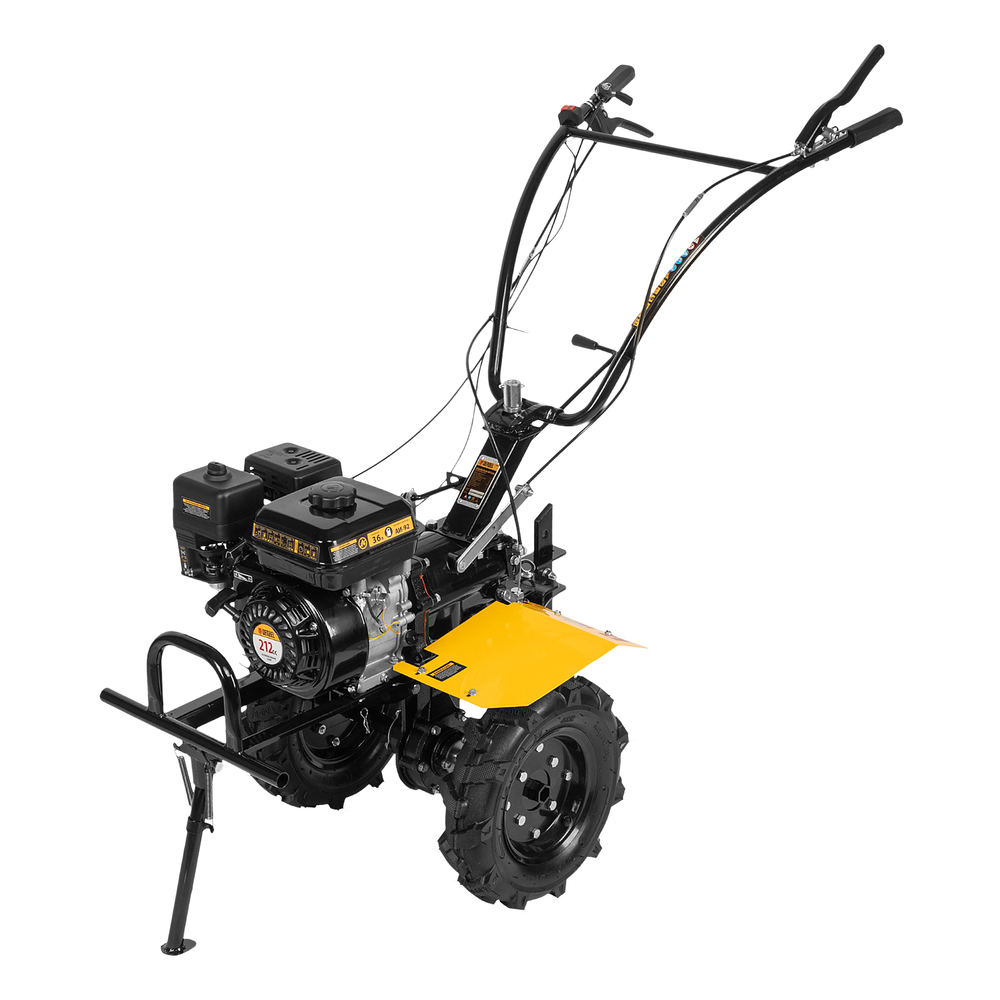 Мотоблок DPT-270X, 7 л.с., диск.сцеп, шир 90 см, глуб 35 см,фрез 3х4,ВОМ,скор 2В/1Н,кол 8" Denzel