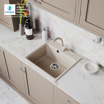 Мойка QUARTZBOND BOND-530 Саванна, смеситель SKS2 саванна