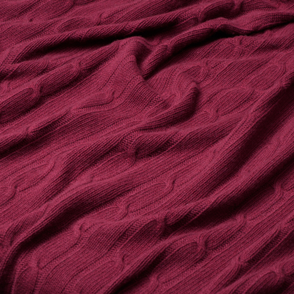 Плед CABLE Rene Real благородный бордо 110x170 см