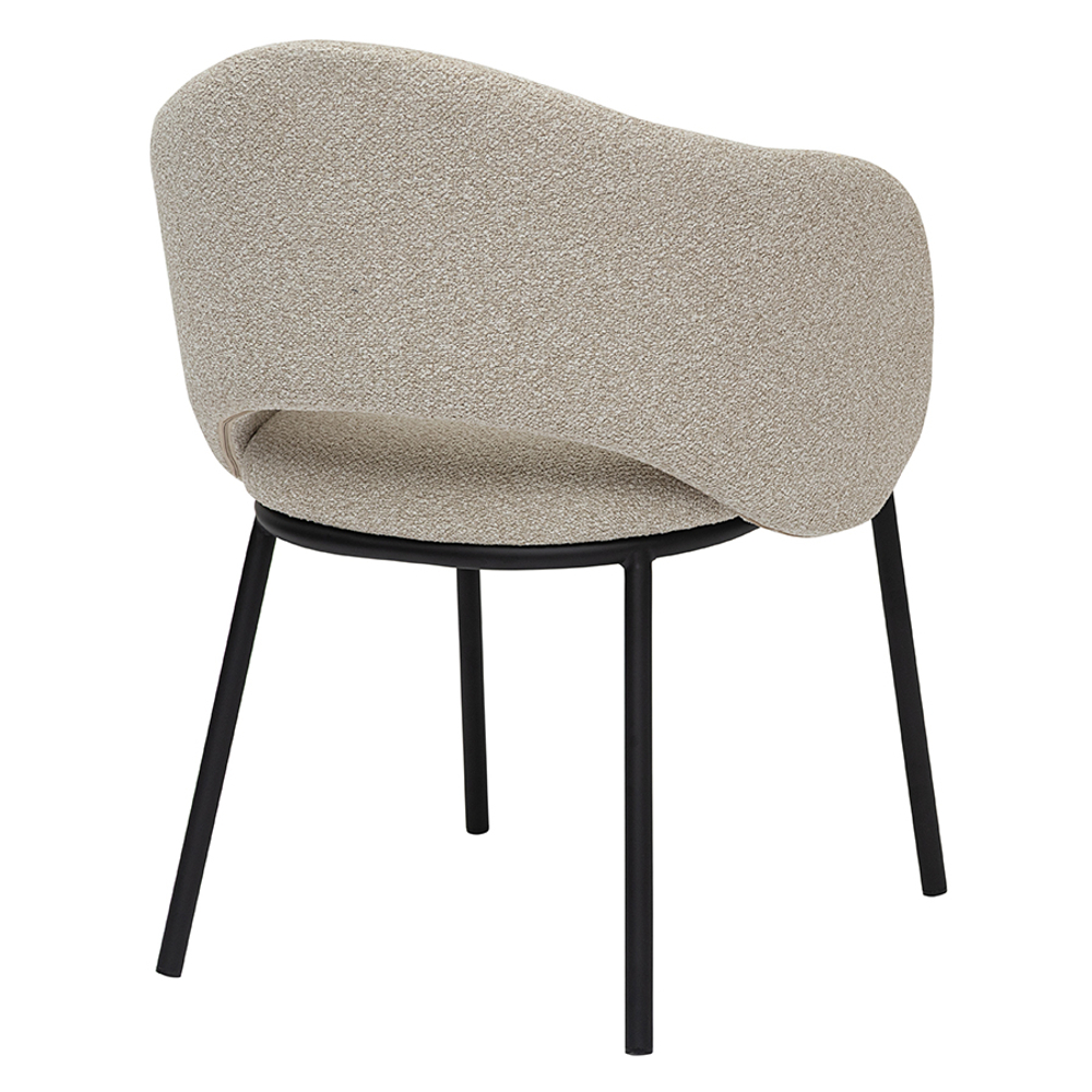 Стул coastal, букле, крем-брюле/черный