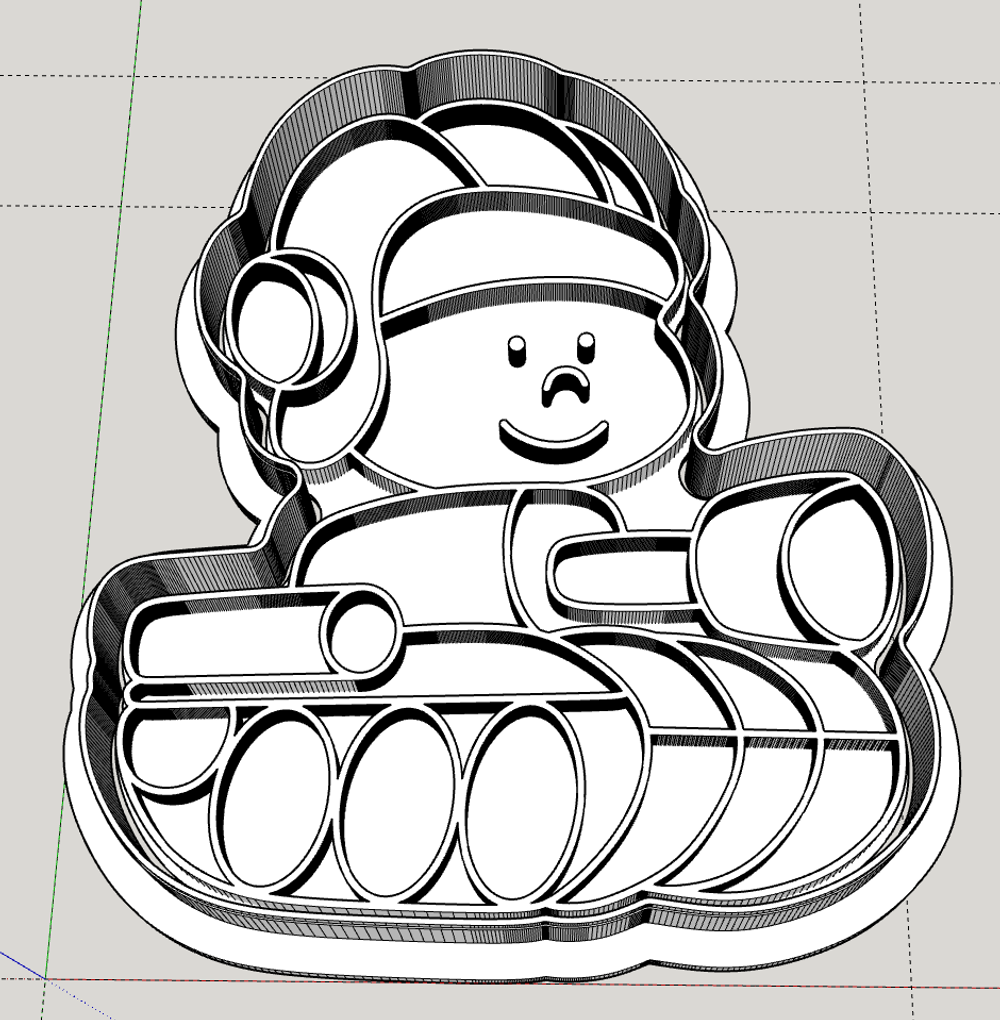 Штамп Танкист на танке №1