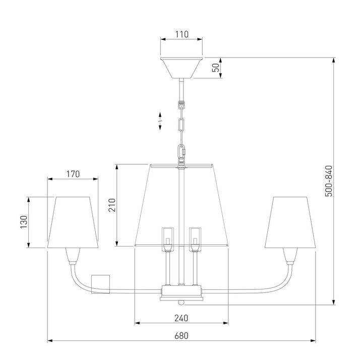 Подвесная люстра Eurosvet Milos 60153/6 латунь