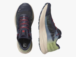 Кроссовки беговые женские Salomon S/LAB Ultra U Сине-Лайм