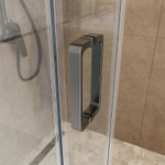 Душевой уголок BelBagno SOFT_CLOSE-2-AH-1 150х100 стекло прозрачное/профиль оружейная сталь