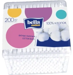 Bella cotton палочки ватные 200 шт./коробка