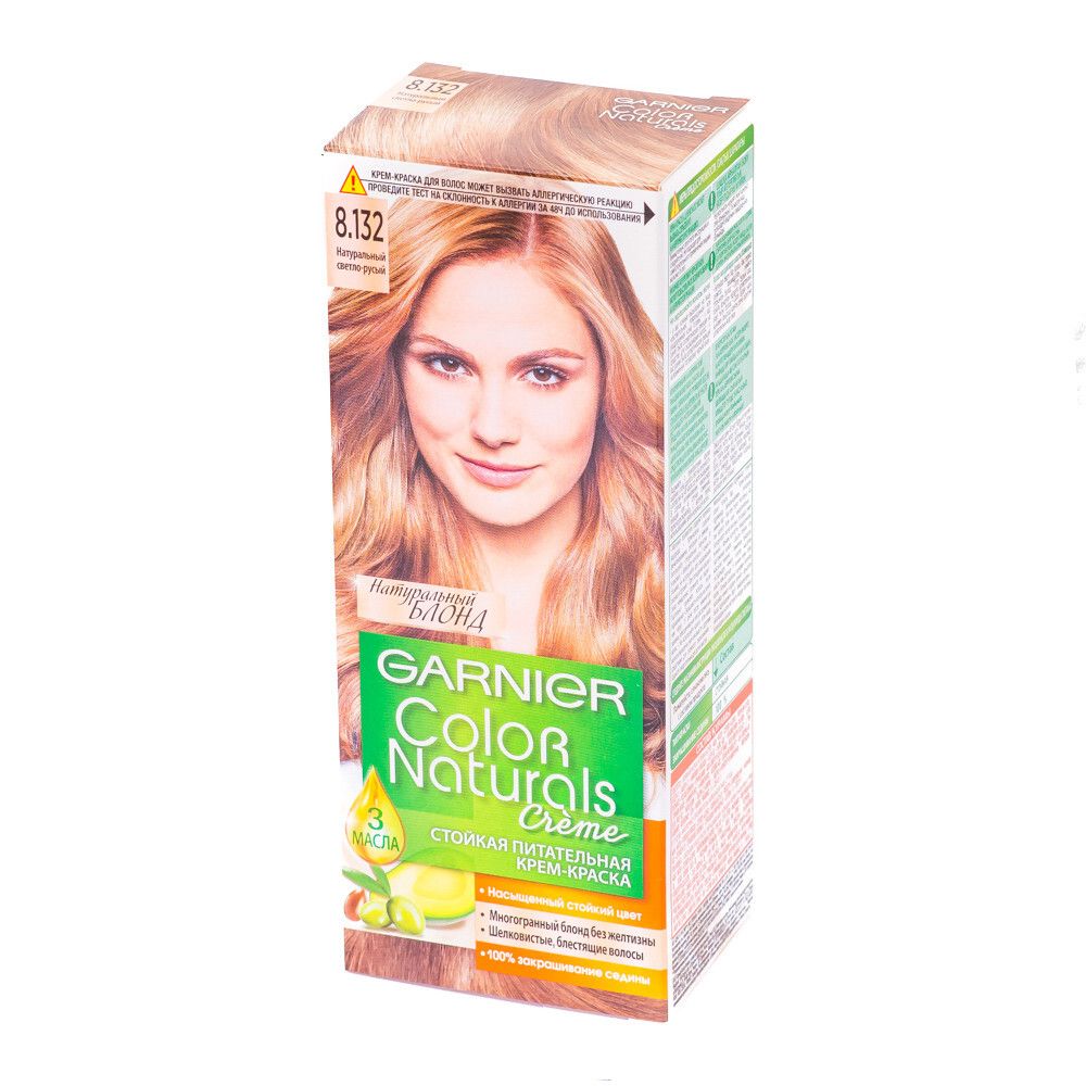 Garnier Краска для волос Color Naturals, тон №8.132, Натурально-светло-русый, 60/60 мл