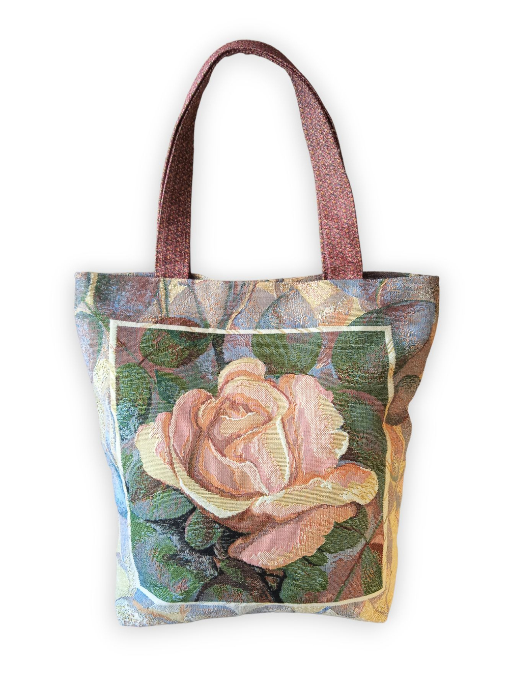 Гобеленовая сумка Роза в квадрате (39х39х12)
