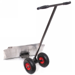 Движок для снега алюминиевый на колесах 750*430мм регул. угол наклона ручки, регул. высота ручки, большие пневматические колеса,регул. угол отвала