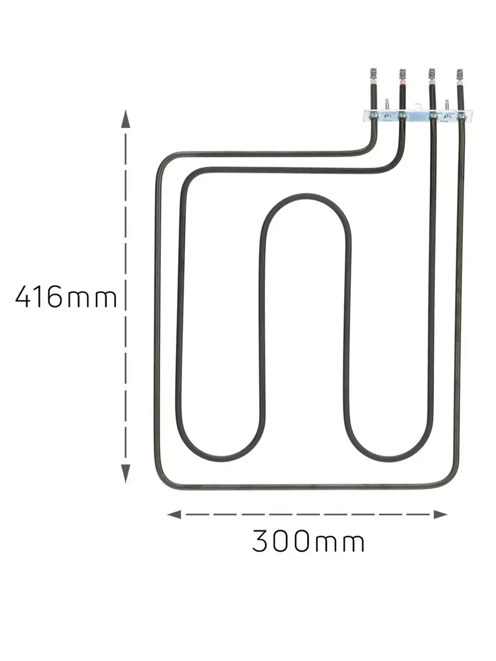 Тэн (нагревательный элемент) для духовки (2900W, размер 370х300мм)  8019010 Hansa