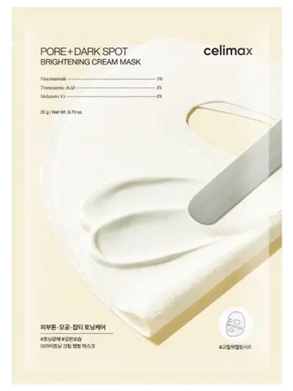 Celimax Pore+Dark Spot Brightening Cream Mask осветляющая кремовая маска с ниацинамидом и керамидами