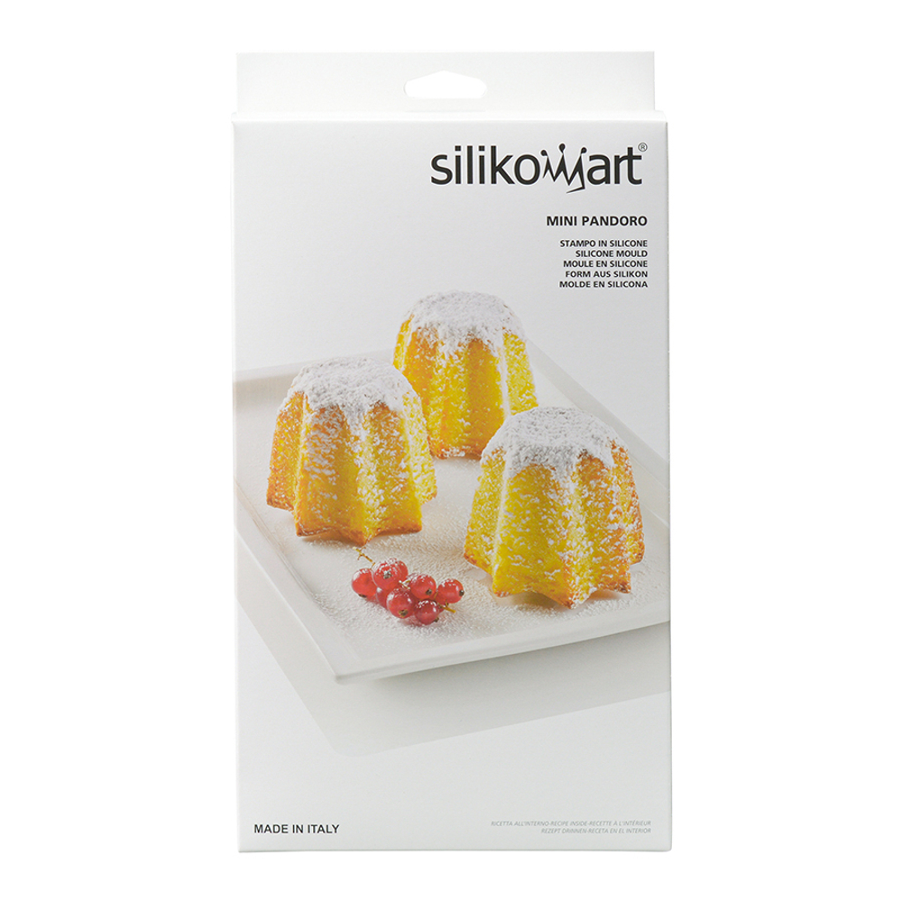 Форма для приготовления кексов Silikomart Mini Pandoro 34х18х6см силиконовая красная