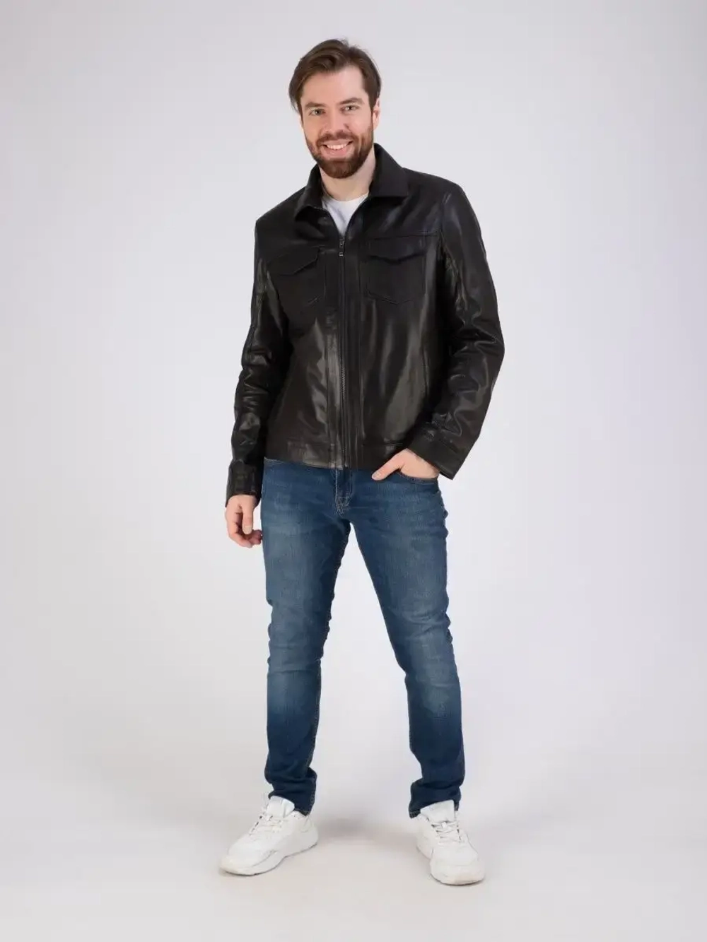 Куртка весна кожаная натуральная