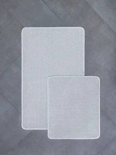 Комплект ковриков для ванной и туалета My Crystal 60*100 и 50*60 Модерн классик,светло-серый