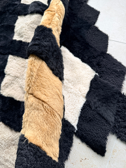 Покрывало меховое ковер из шкуры овчины