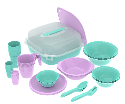 Набор для пикника №21 Повод есть АльтПласт (4 персоны, 42 предмета)