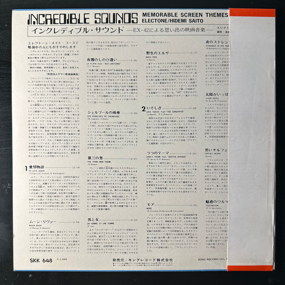 Hidemi Saito - Incredible Sound (Япония 1970г.)