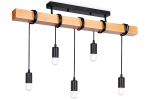 TR8183/5 BK/LW черный/светлое дерево E27*5 max 40W 800*50*420