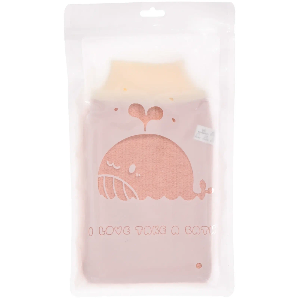 Мочалка - варежка массажная «Premium - RIKOTTO», цвет нежно-розовый, 24,5*15,5см (ZIPпакет)