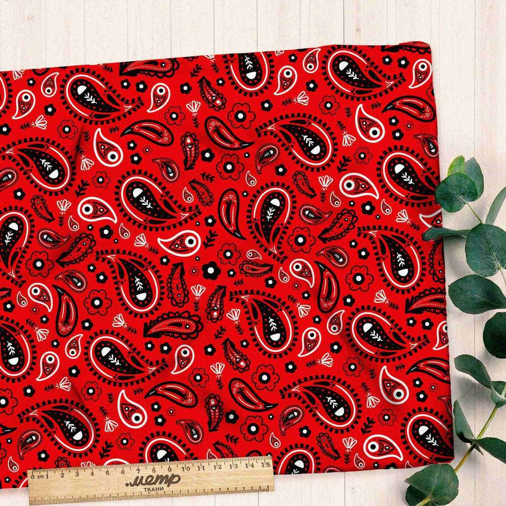 Ткань атлас турецкие огурцы