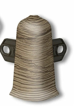 Угол наружный с крепежом для плинтуса 100мм "Деконика" 211 Дуб рустик