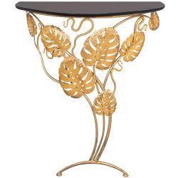 Консоль Monstera Deliciosa Wood (Монстера) Каштан Амбер