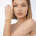 Браслет из красного золота с фианитами