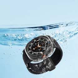 Эластичный ремешок черного цвета (Midnight) от Dux Ducis для смарт часов Samsung Watch Ultra 47MM, серия Strap (Mixture Pro Series)