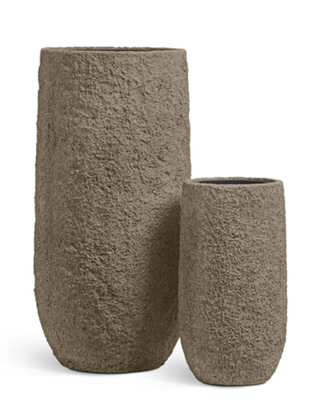 Кашпо TREEZ Effectory - Terra- Высокий конус - Серый беж