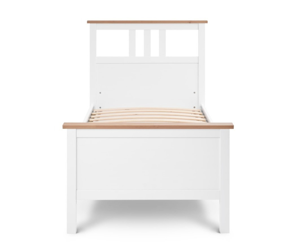 Односпальная кровать, КЫМОР (HEMNES), 90х200 см, белый/светло-коричневый