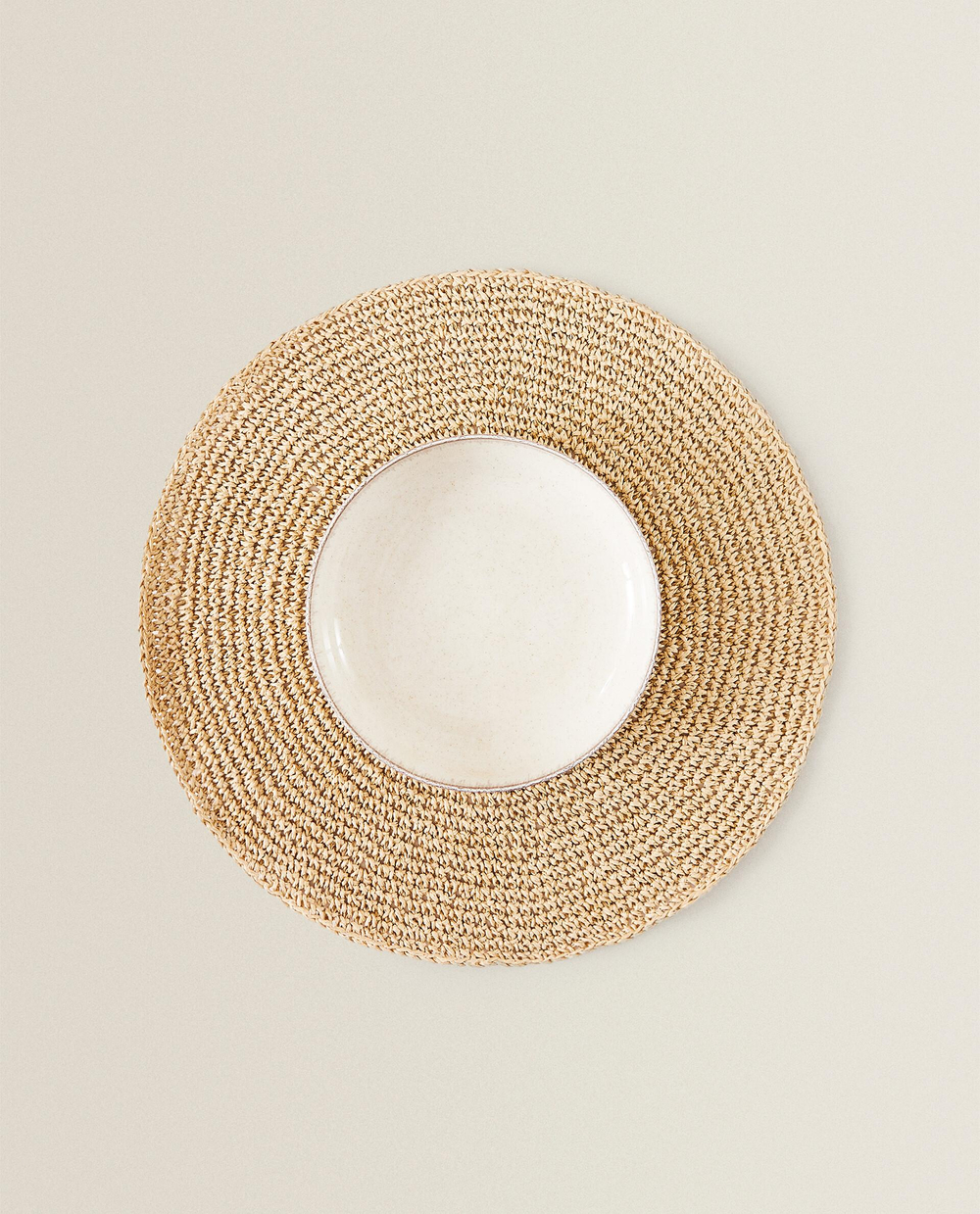 Zara Home сервировочная салфетка из смесовой ткани, диаметр 38 см · 4239/023