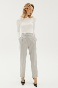 Брюки серые зауженные