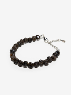 Браслет из цельного зеленого янтаря "кусанка", безразмерный, диаметр 7-9 мм. Калининградский натуральный янтарь