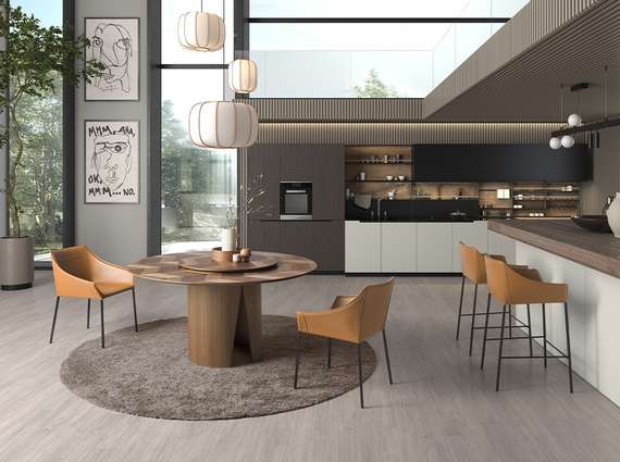 Стол Angel Cerda 1130, Ø150 см, орех